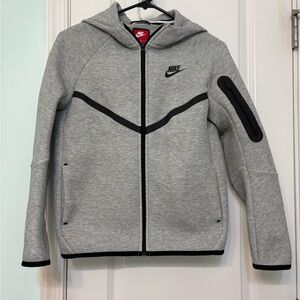 Nike Tech Gray Full-Zip Hoodie- Youth Large